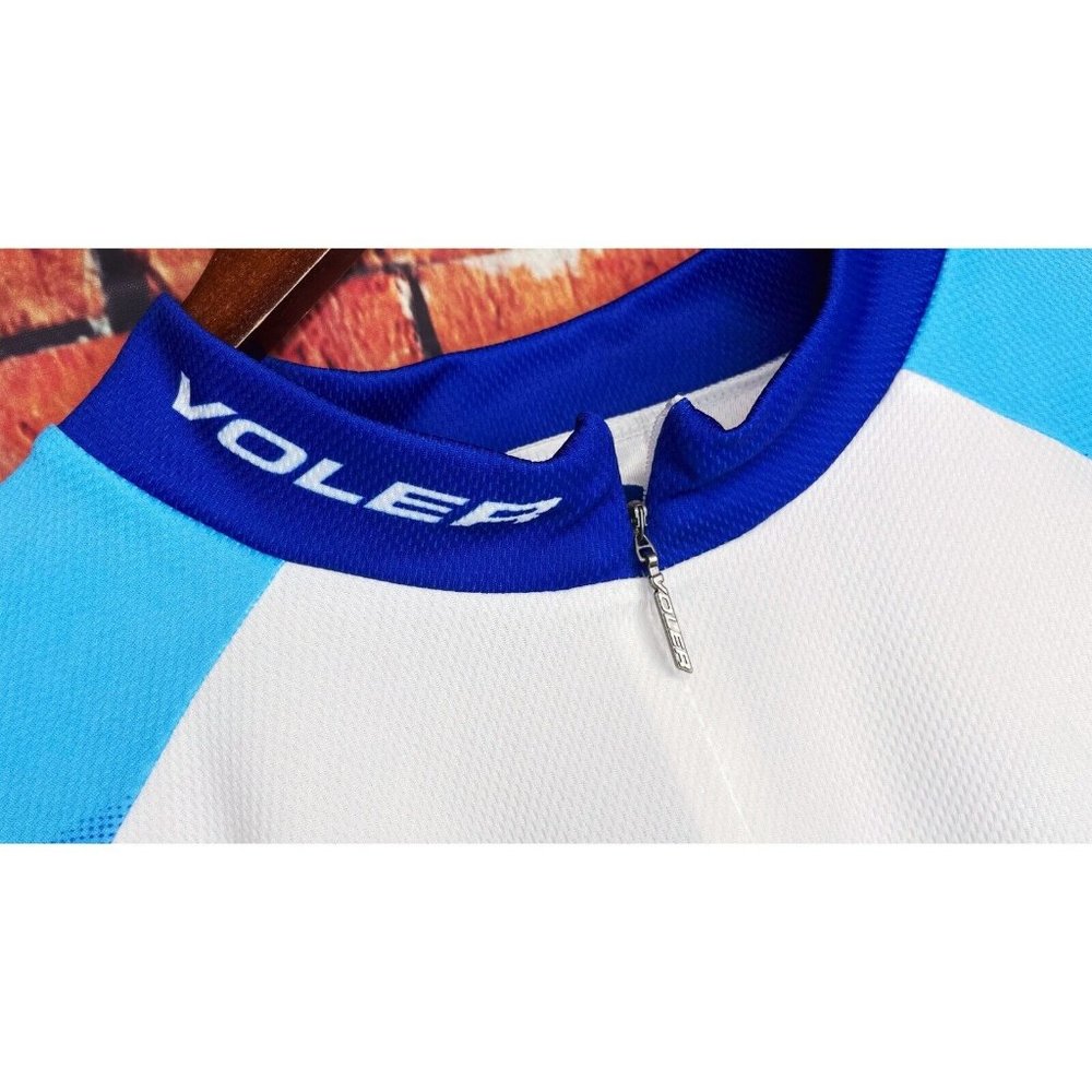 Voler Short Sleeve XL Cycling Jersey Bike Porter Keadle Moore LLP CPA Blue White - Picture 4 of 8